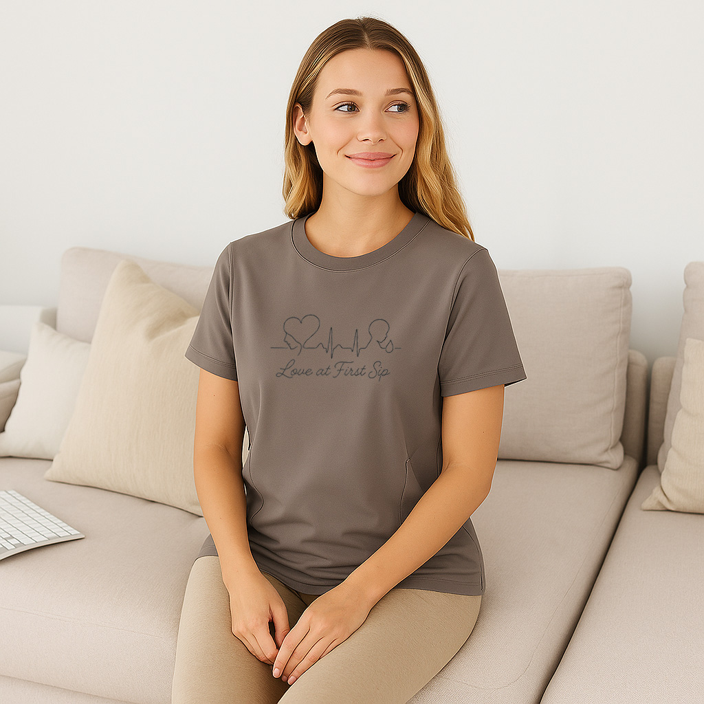 Love at First Sip Nursing T-Shirt | Discreet Side Zippe | brand