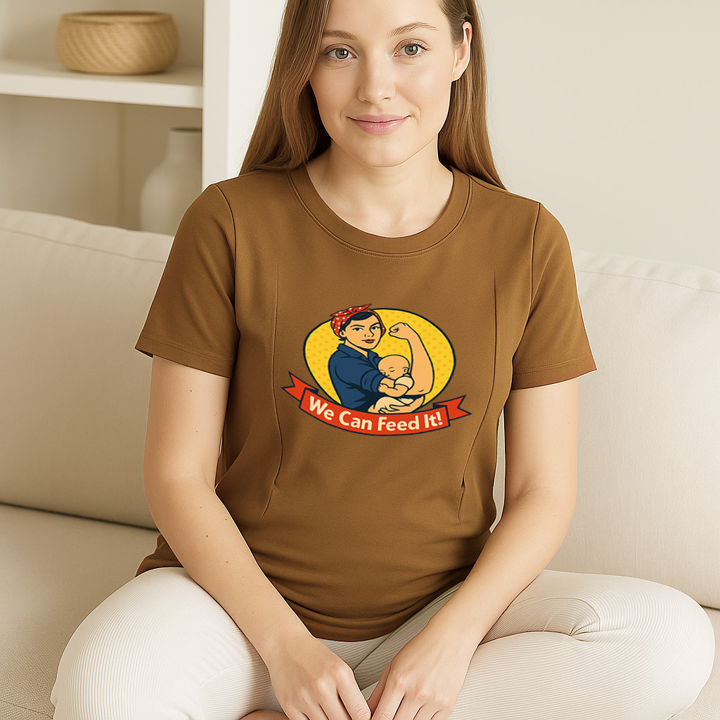 Feminist Milk Machine Nursing Tee | Side Zipper Access  | brand