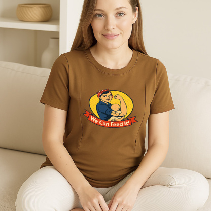 Feminist Milk Machine Nursing Tee | Side Zipper Access  | brand