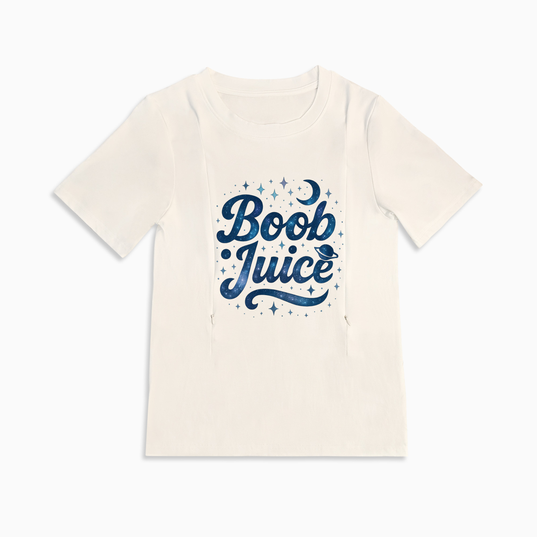 Boob Juice Nursing T-Shirt | Funny Top with Side Zipper | brand