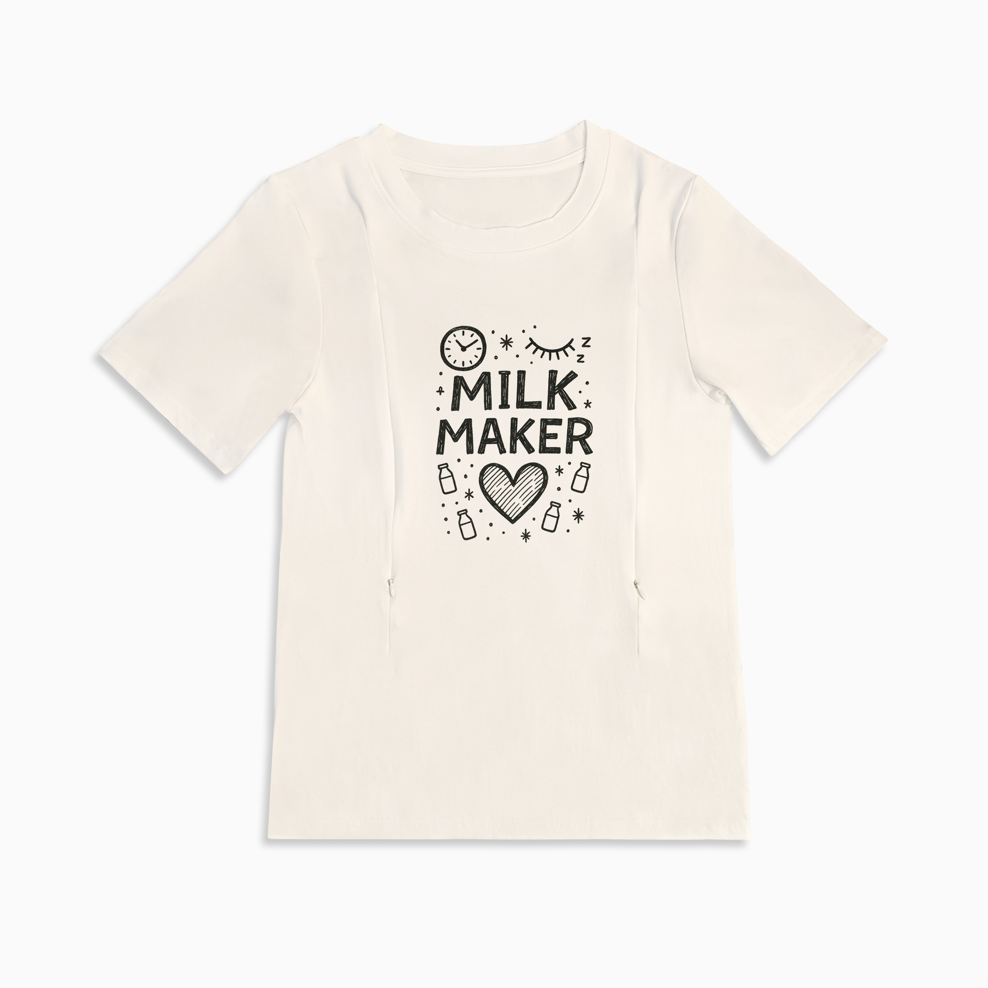 Milk Maker Zipper Nursing Shirt