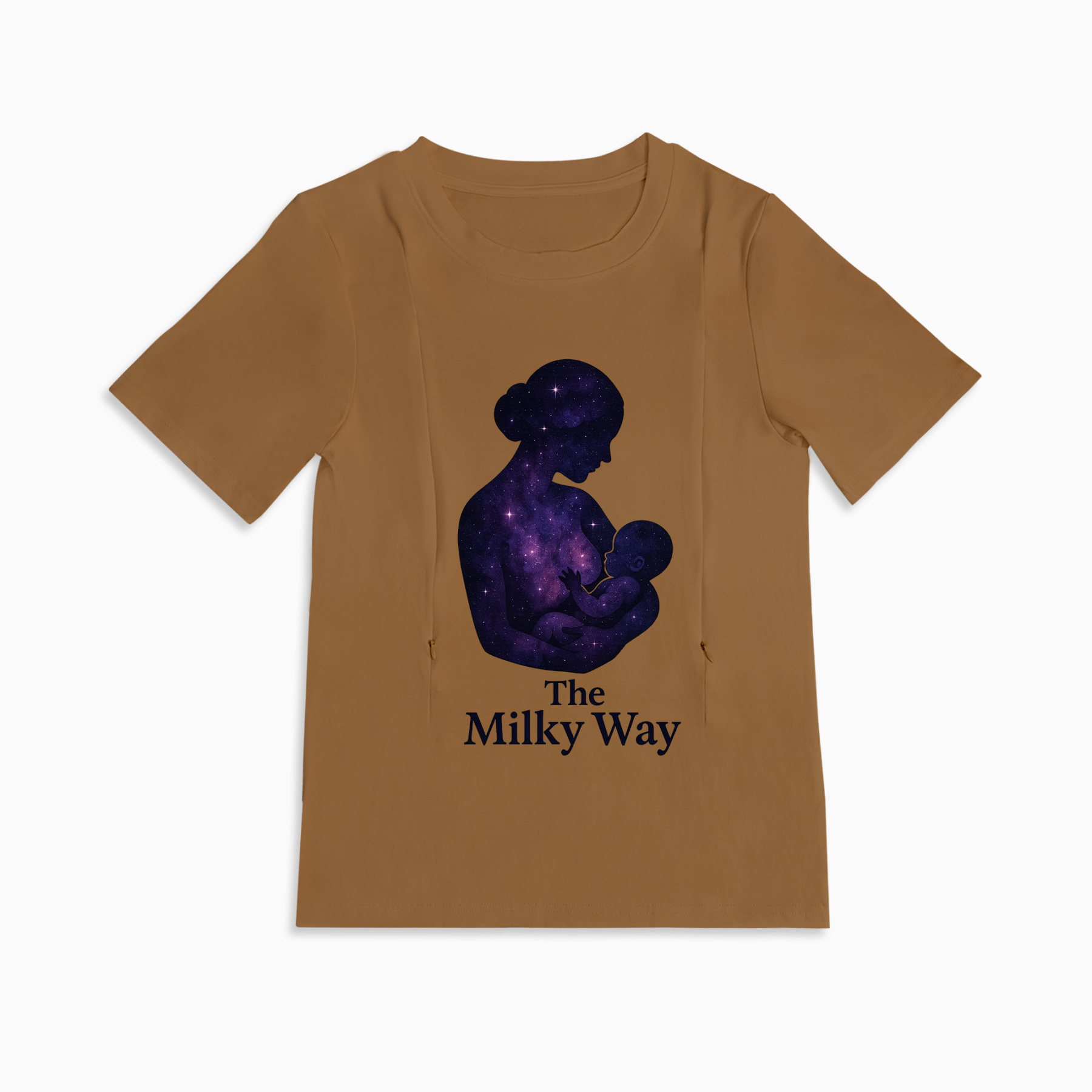 "The Milky Way" Nursing Tee | Side Zipper Breastfeeding Top
