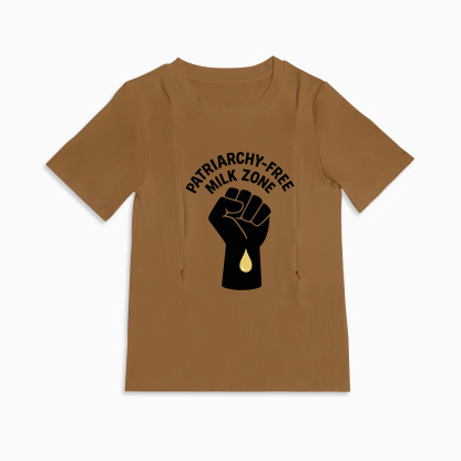 Patriarchy-Free Milk Zone Nursing Tee | Side Zipper Breastfeeding Top