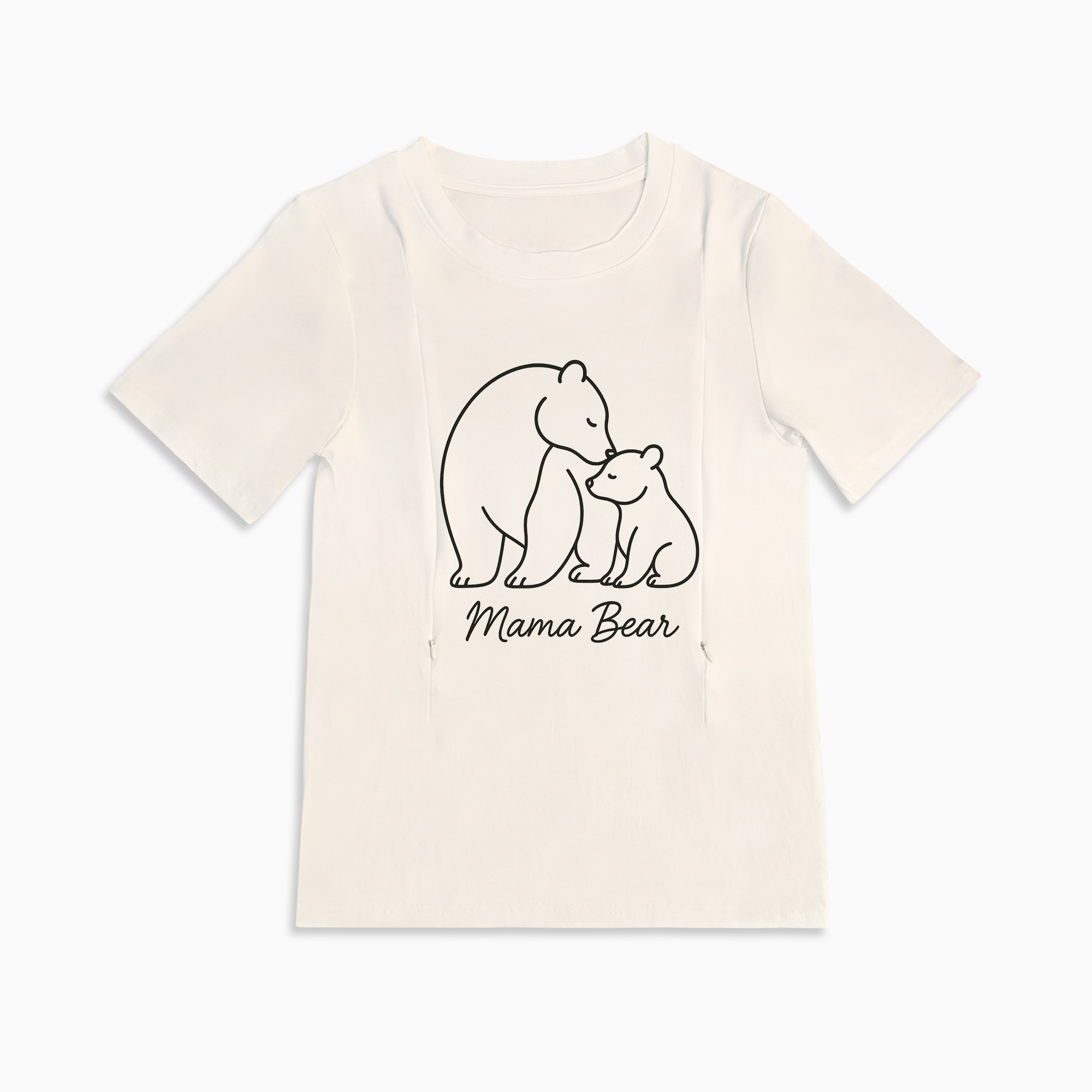Mama Bear Nursing T-Shirt | Side Zipper for Easy Breastfeeding