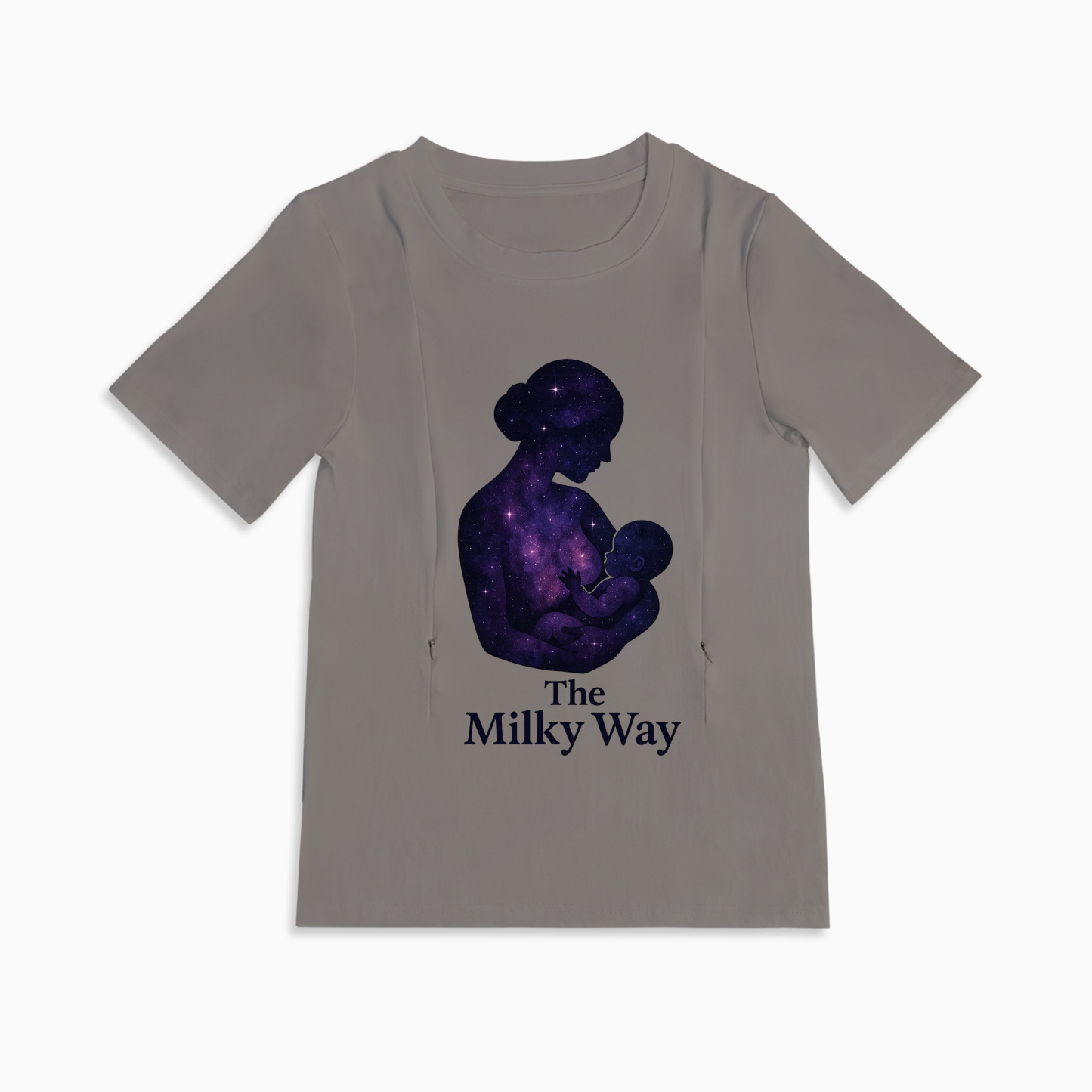 "The Milky Way" Nursing Tee | Side Zipper Breastfeeding Top