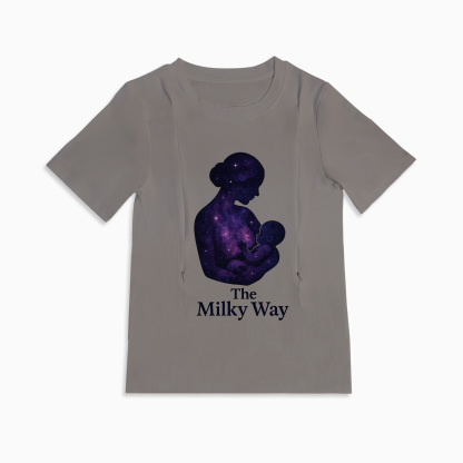 "The Milky Way" Nursing Tee | Side Zipper Breastfeeding Top