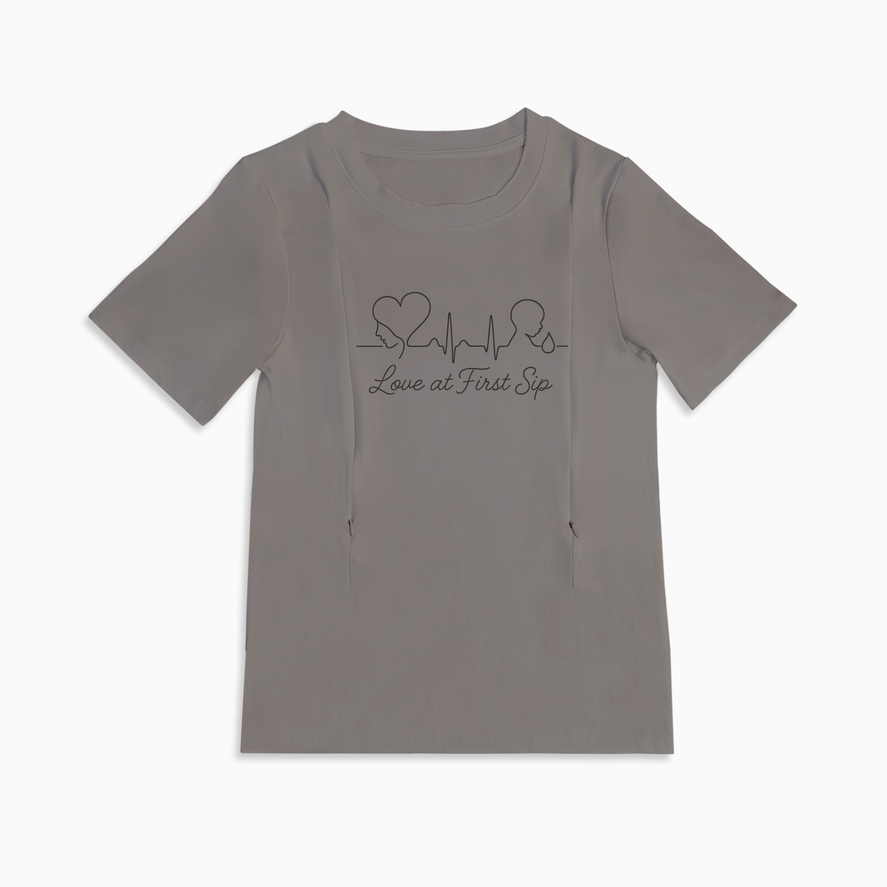 Love at First Sip Nursing T-Shirt | Discreet Side Zipper Access