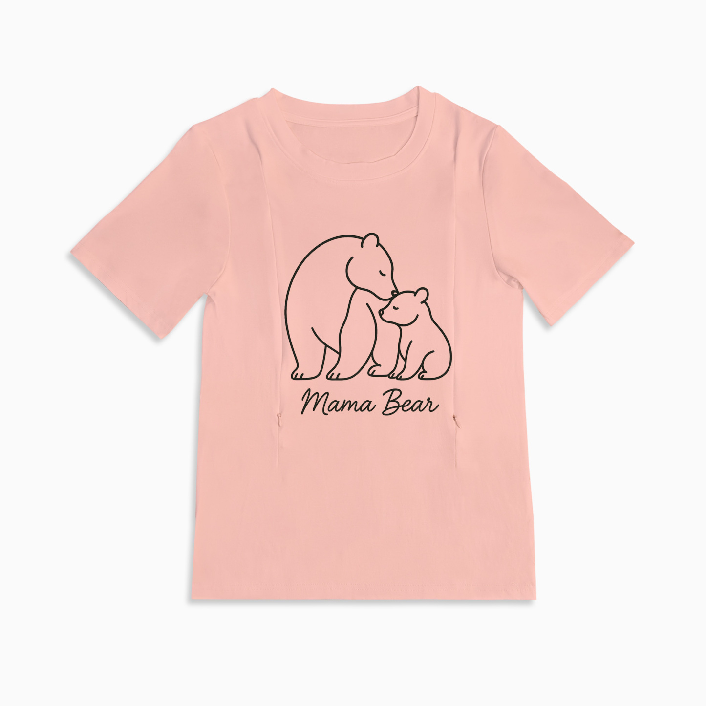 Mama Bear Nursing T-Shirt | Side Zipper for Easy Breastfeeding