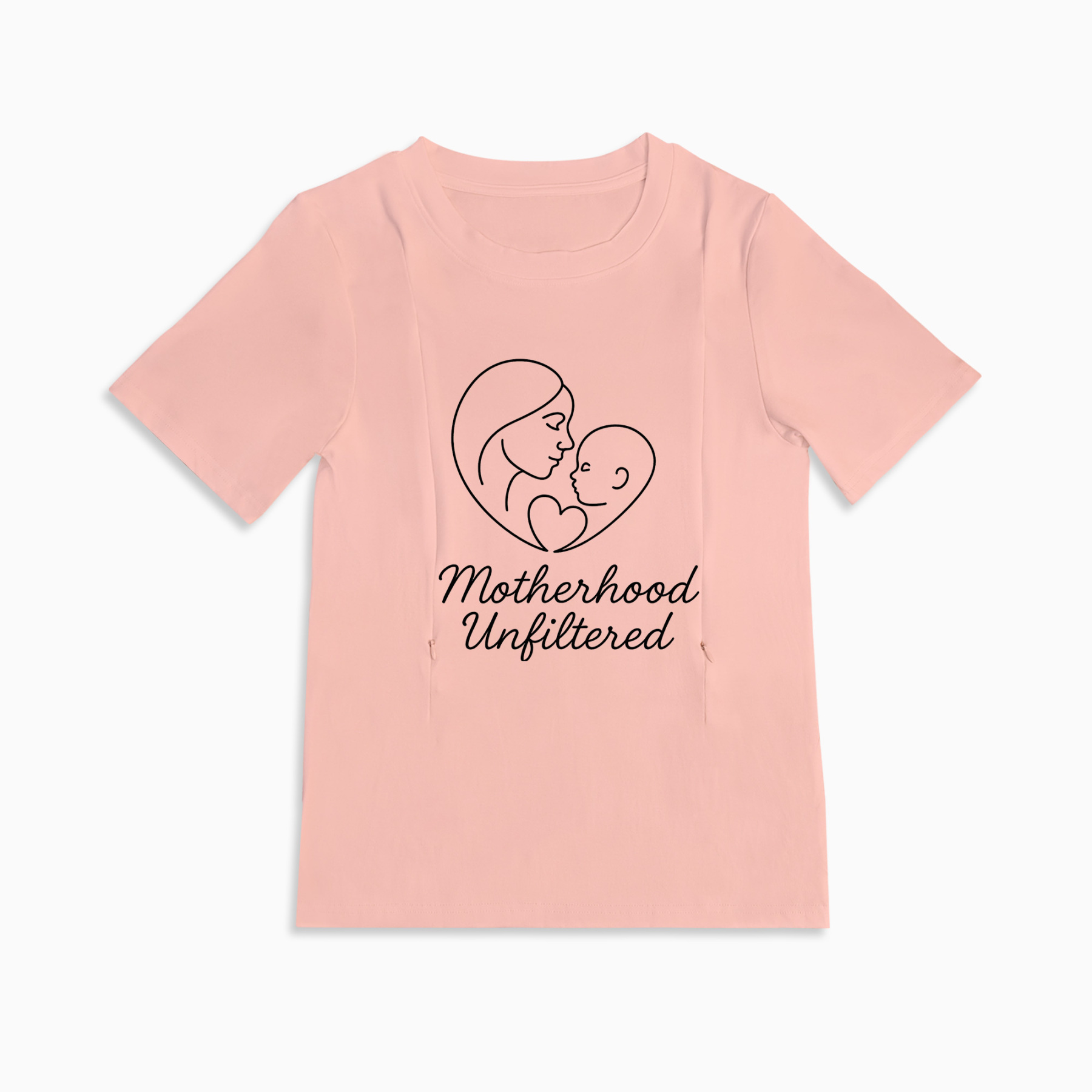 Motherhood Unfiltered Nursing Tee | Side Zipper for Eas | brand
