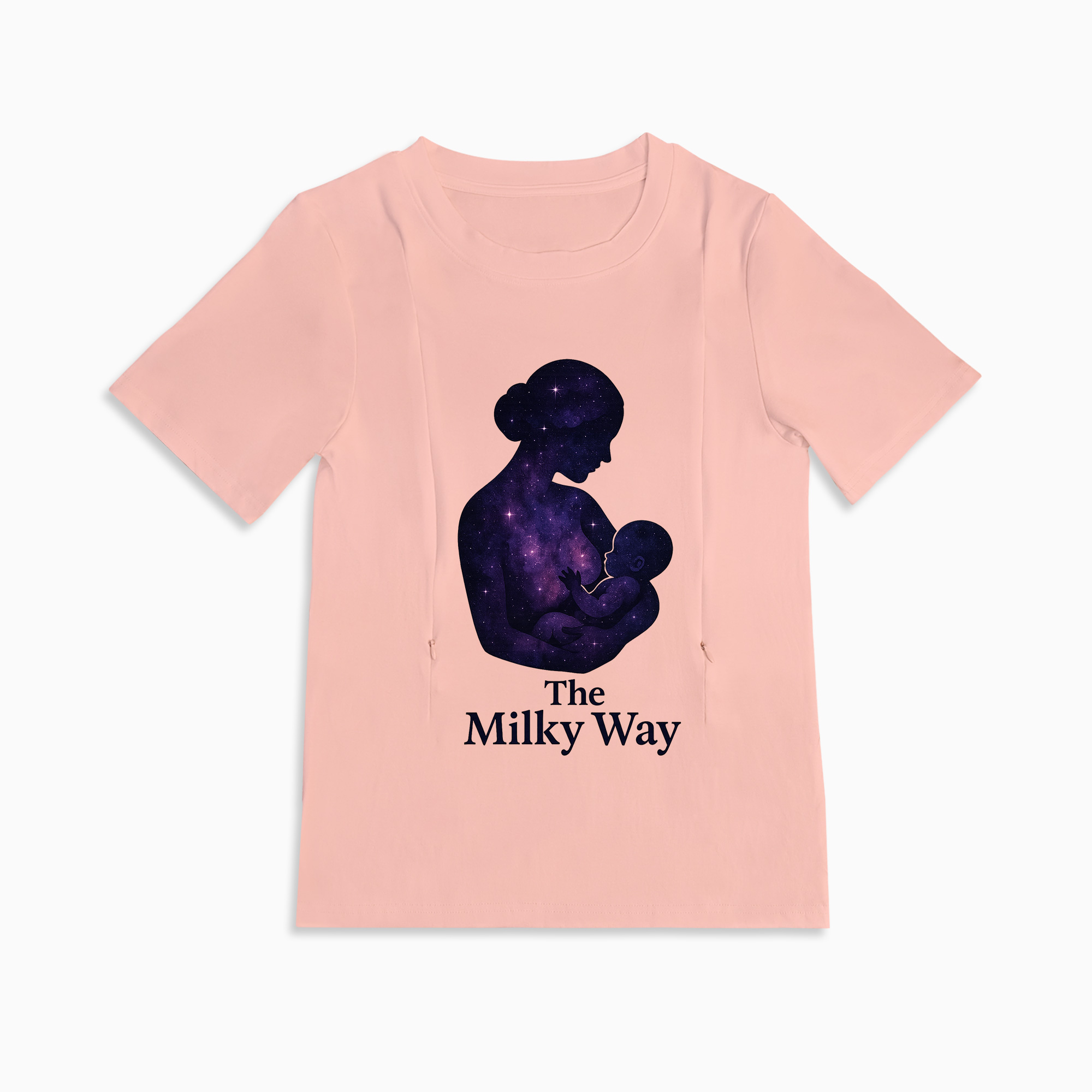 "The Milky Way" Nursing Tee | Side Zipper Breastfeeding Top