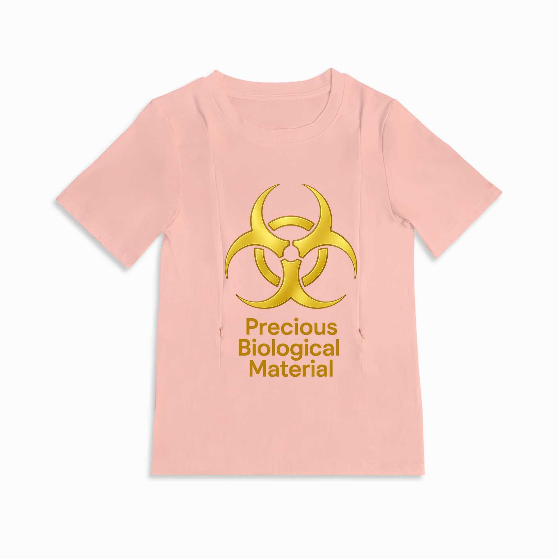 Liquid Gold Inside Nursing Tee | Side Zipper for Easy Breastfeeding Access