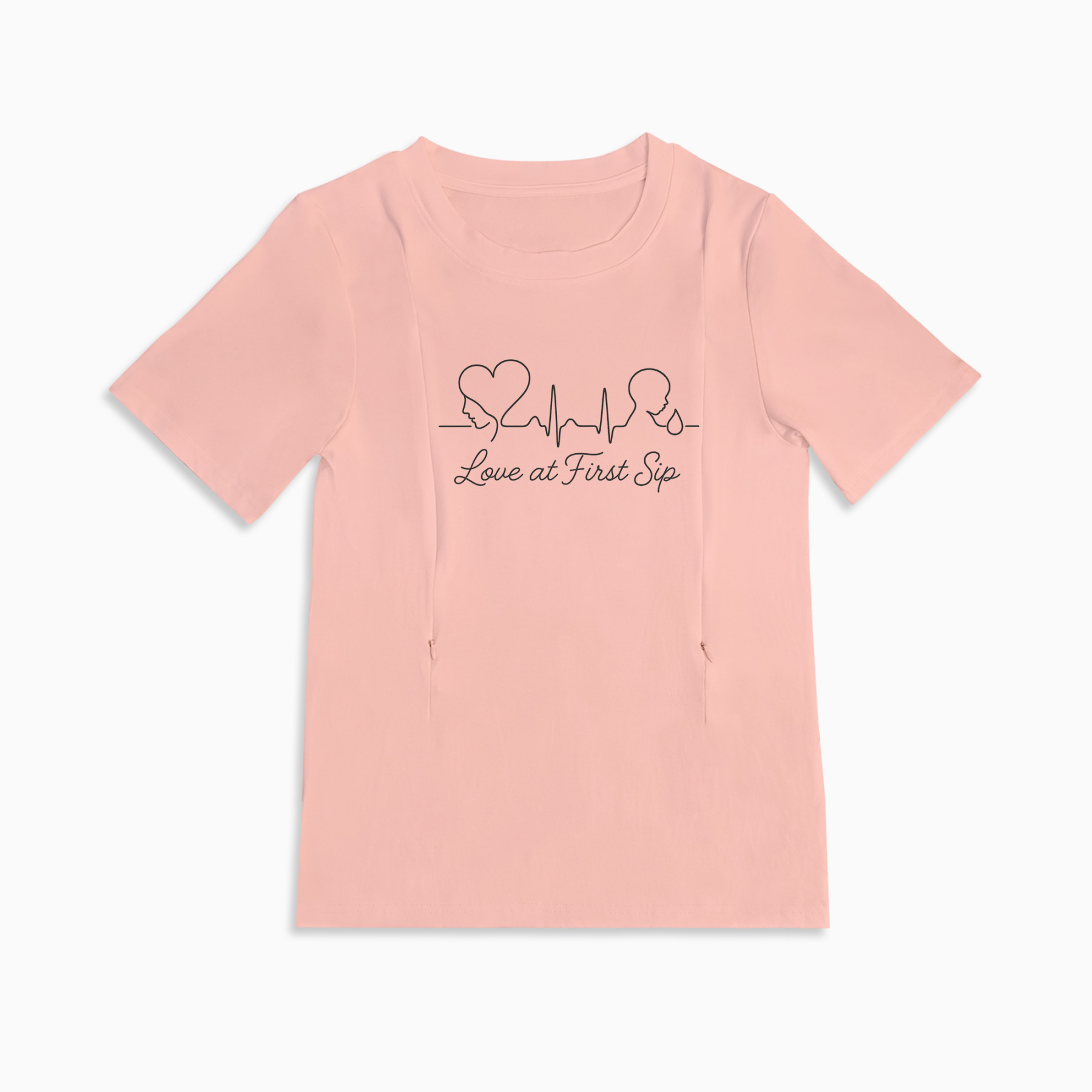 Love at First Sip Nursing T-Shirt | Discreet Side Zipper Access