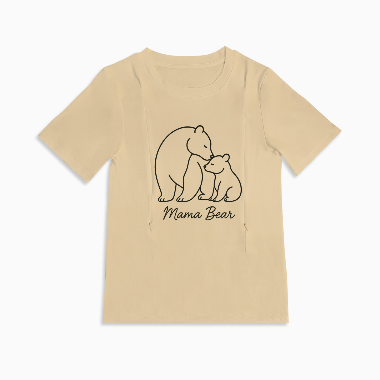 Mama Bear Nursing T-Shirt | Side Zipper for Easy Breastfeeding