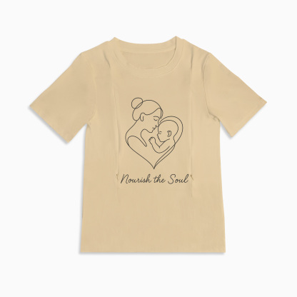 Nourish Nursing T-Shirt with Discreet Side Zippers | totkeeps