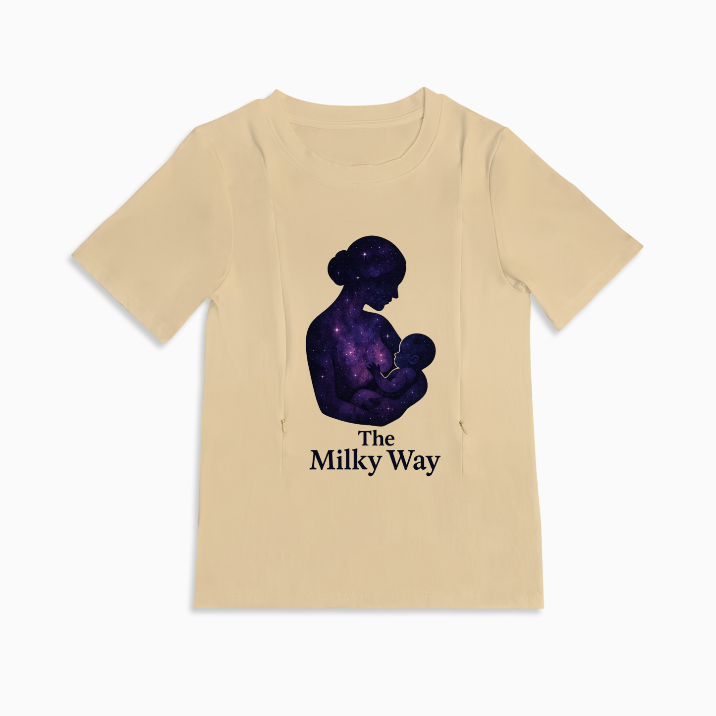"The Milky Way" Nursing Tee | Side Zipper Breastfeeding Top