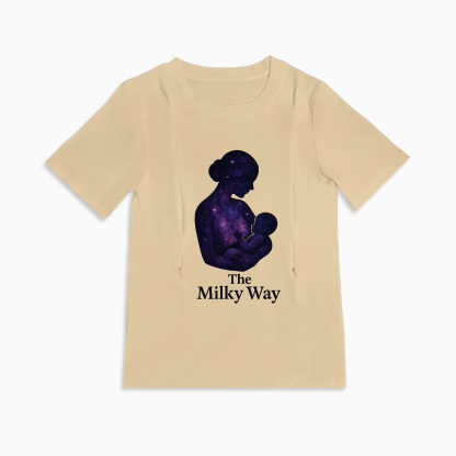 "The Milky Way" Nursing Tee | Side Zipper Breastfeeding Top