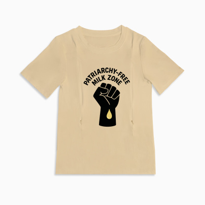 Patriarchy-Free Milk Zone Nursing Tee | Side Zipper Breastfeeding Top