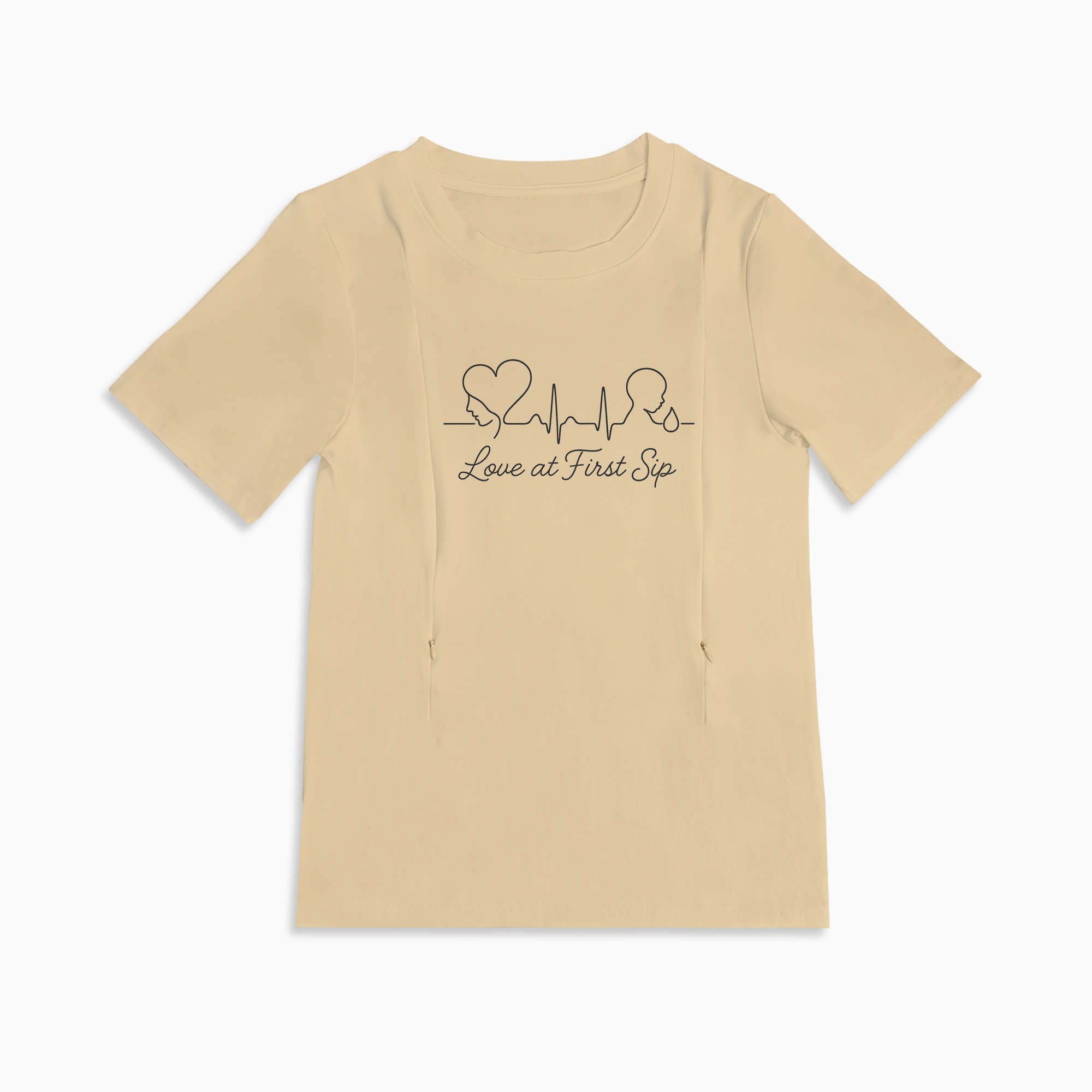 Love at First Sip Nursing T-Shirt | Discreet Side Zipper Access
