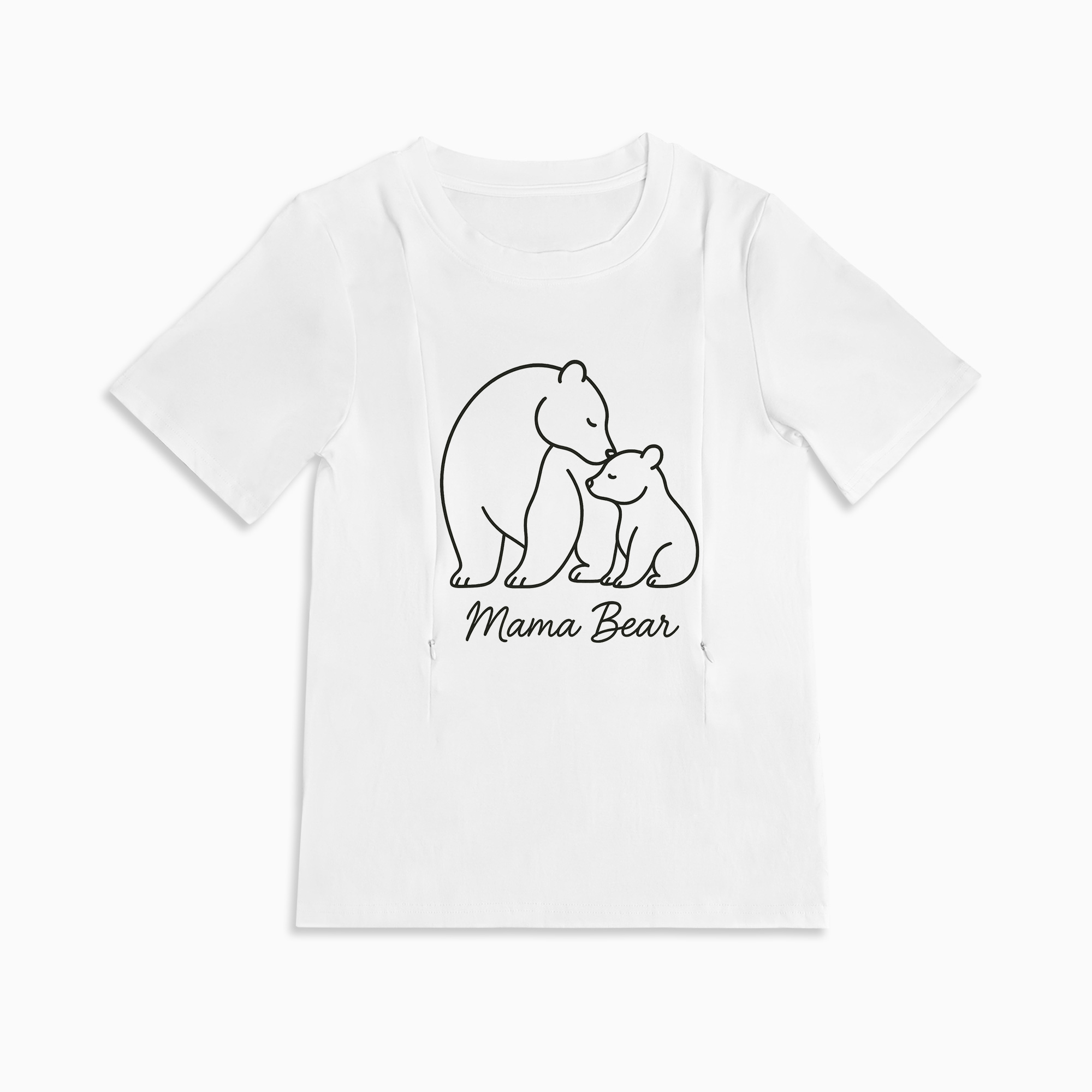 Mama Bear Nursing T-Shirt | Side Zipper for Easy Breastfeeding