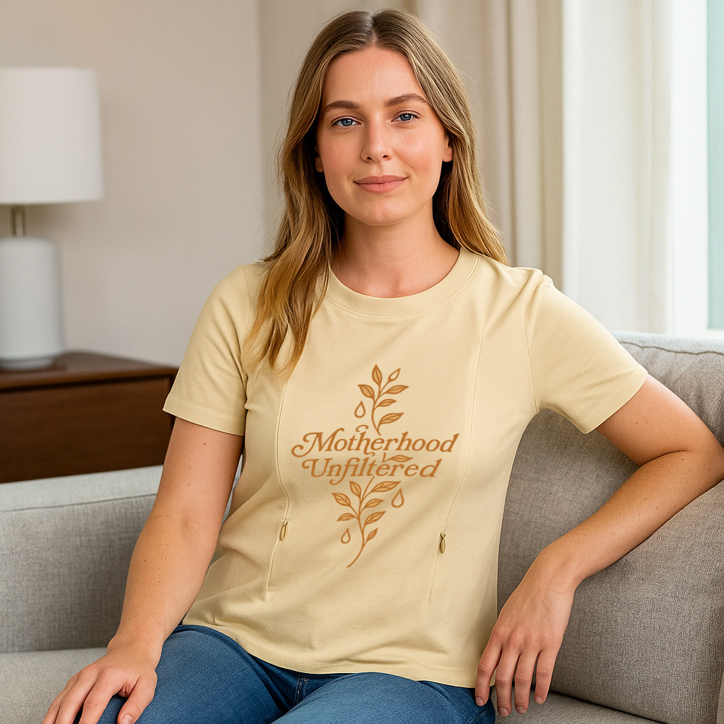 Funny Mom Gift | Motherhood Unfiltered Zipper Breastfee | brand