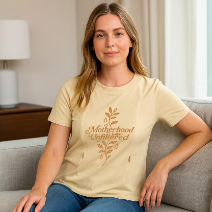 Funny Mom Gift | Motherhood Unfiltered Zipper Breastfee | brand