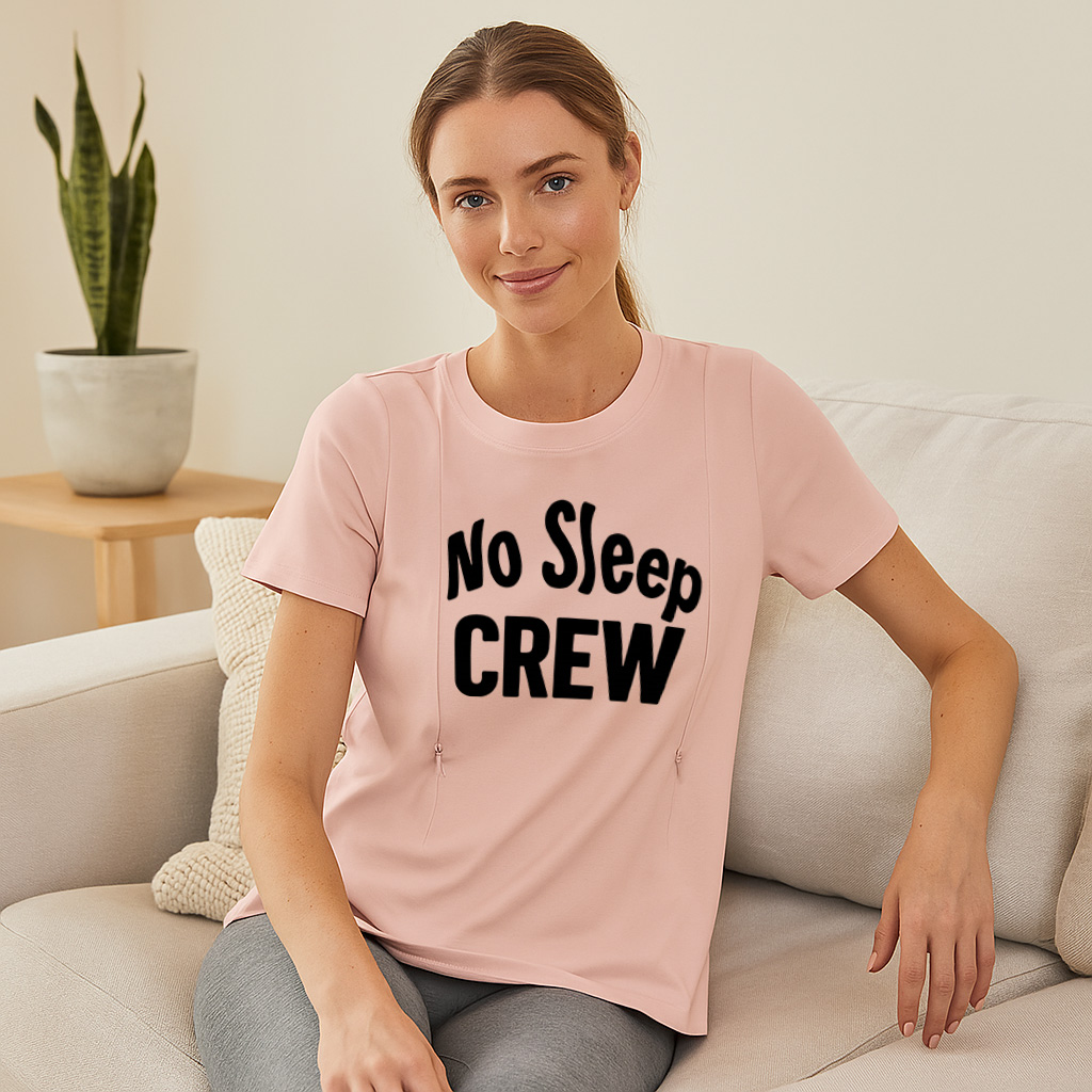 totkeeps Cotton Nursing Tee | No Sleep Crew | Gift for  | brand