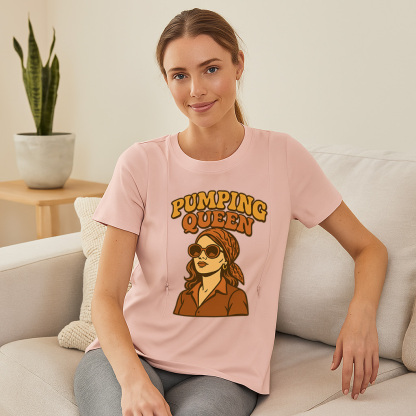 totkeeps Cotton Nursing Tee | Pumping Queen | Gift for  | brand