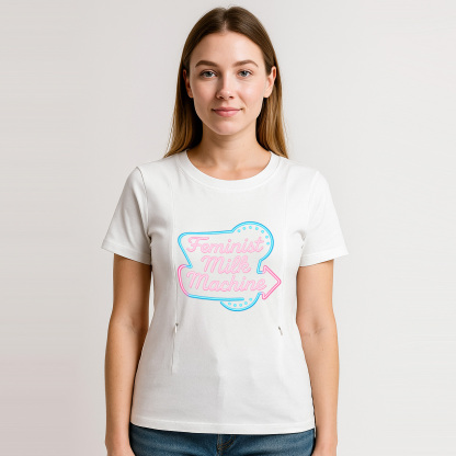 Side Zip Nursing Top for Moms | Feminist Milk Machine S | brand