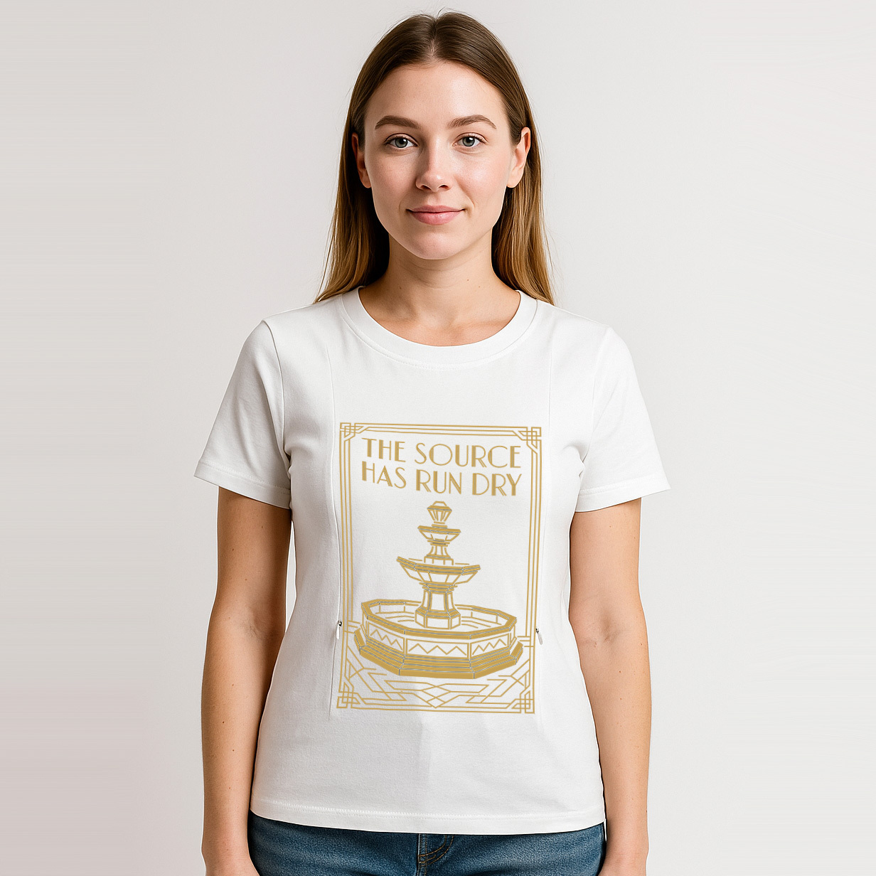 Cotton Nursing Shirt with Side Zippers | Funny "Straigh | brand