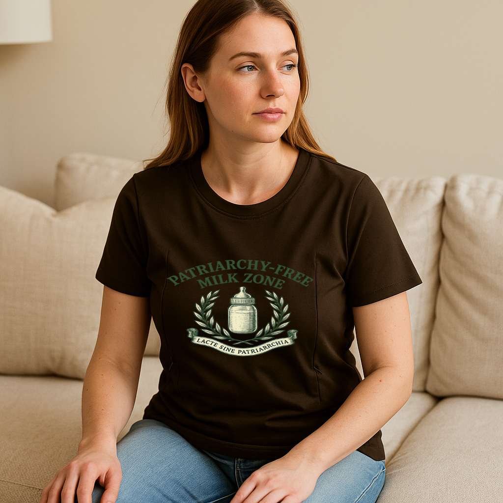 Confident Nursing T-Shirt with Zipper | Patriarchy-Free | brand