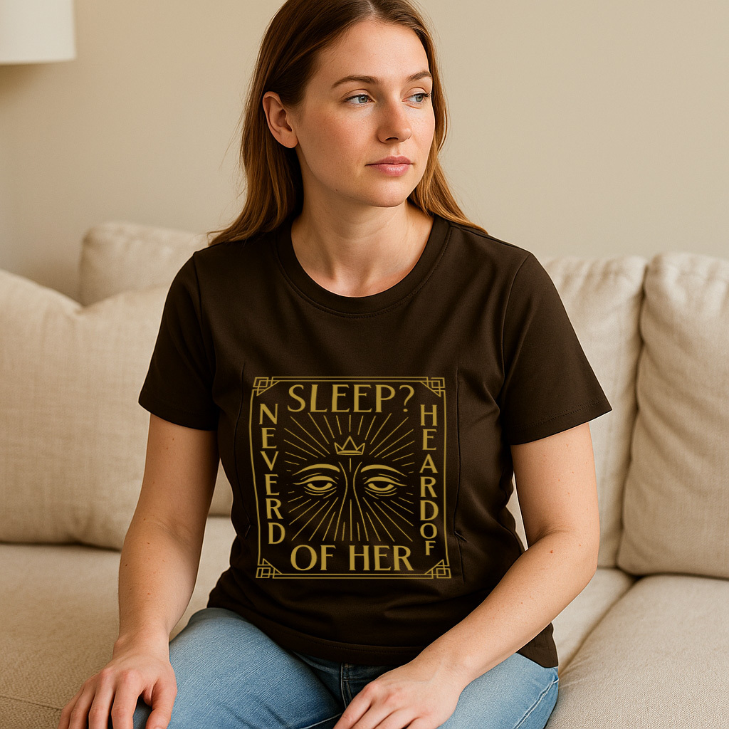 Cotton Breastfeeding Tee with Side Zippers | Funny "Tir | brand