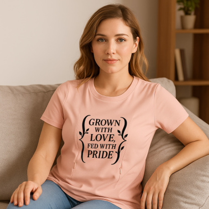 Soft Cotton Breastfeeding Shirt | Fed with Pride | Disc | brand