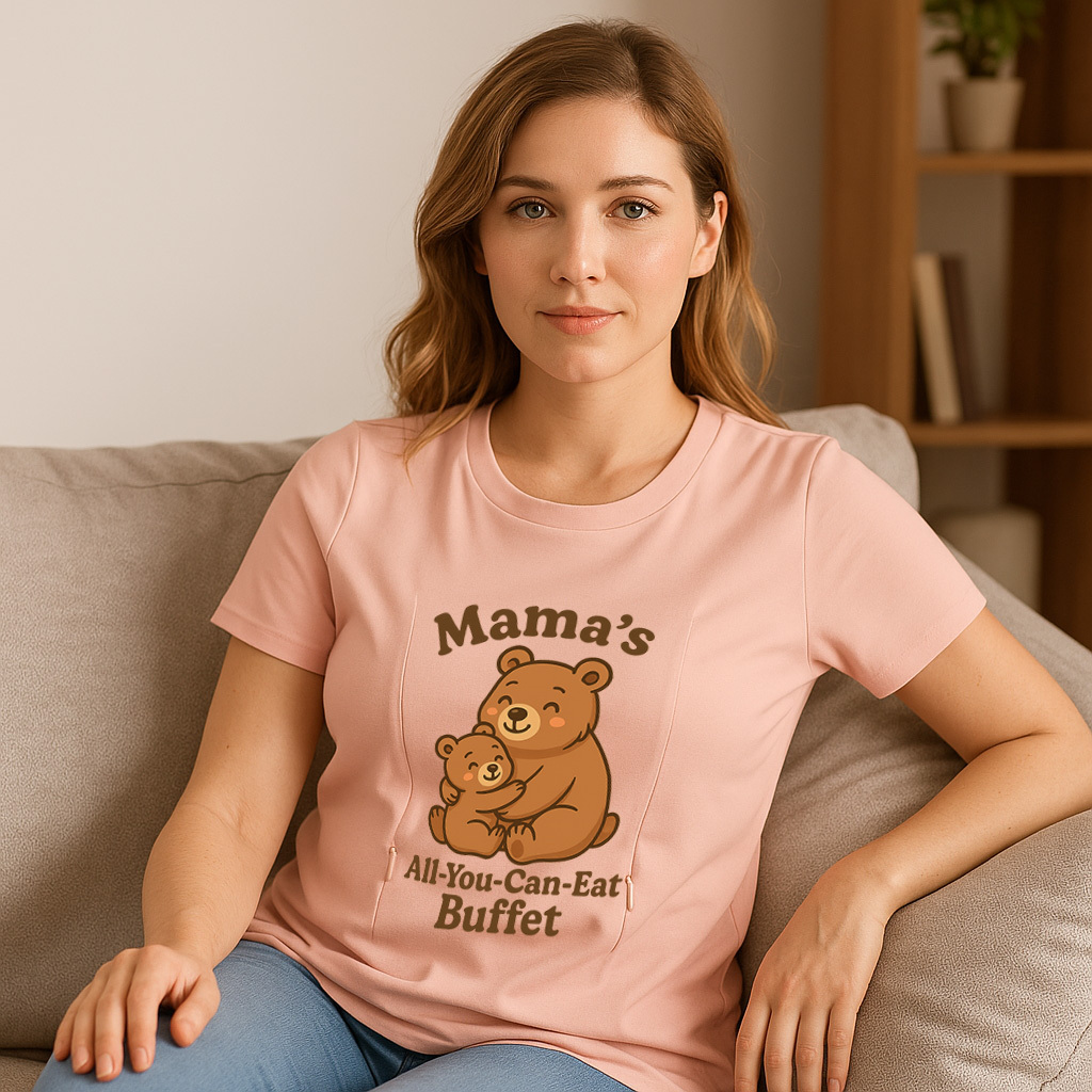 Cotton Nursing Top | "Yes They're Functional" | Easy Zi | brand