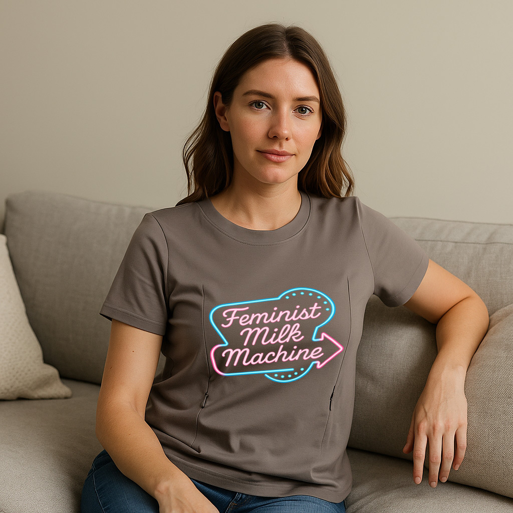 Side Zip Nursing Top for Moms | Feminist Milk Machine S | brand