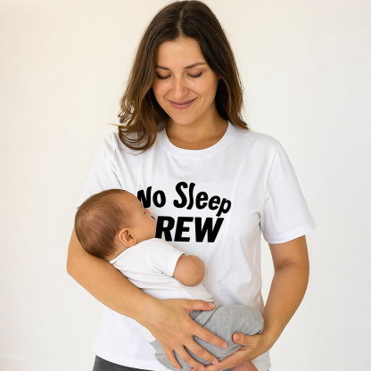 totkeeps Cotton Nursing Tee | No Sleep Crew | Gift for  | brand