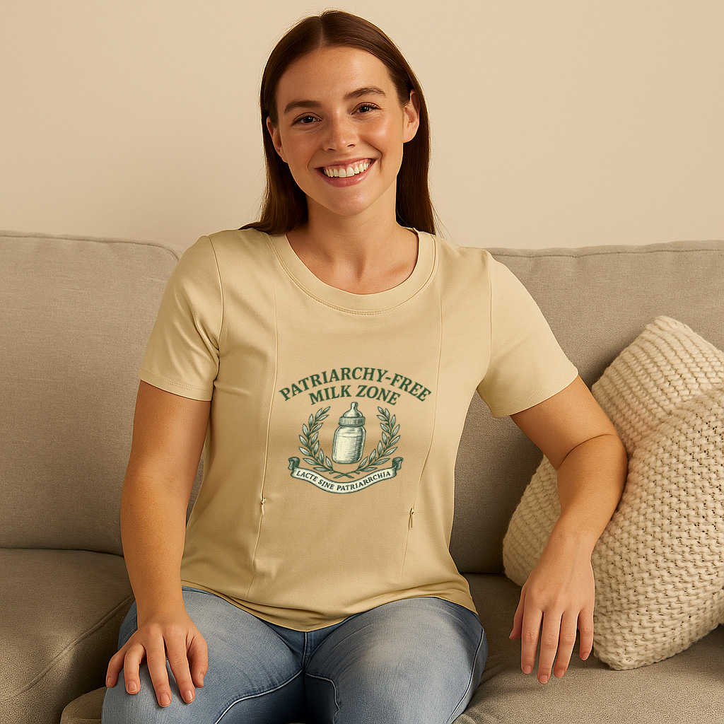 Confident Nursing T-Shirt with Zipper | Patriarchy-Free | brand