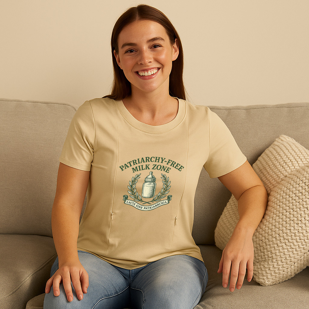 Confident Nursing T-Shirt with Zipper | Patriarchy-Free | brand