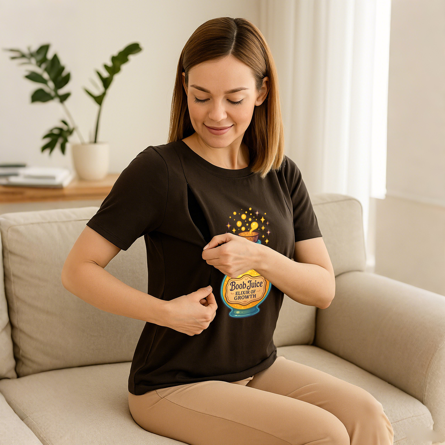 Easy Access Nursing Shirt | Boob Juice Dispenser | totk | brand