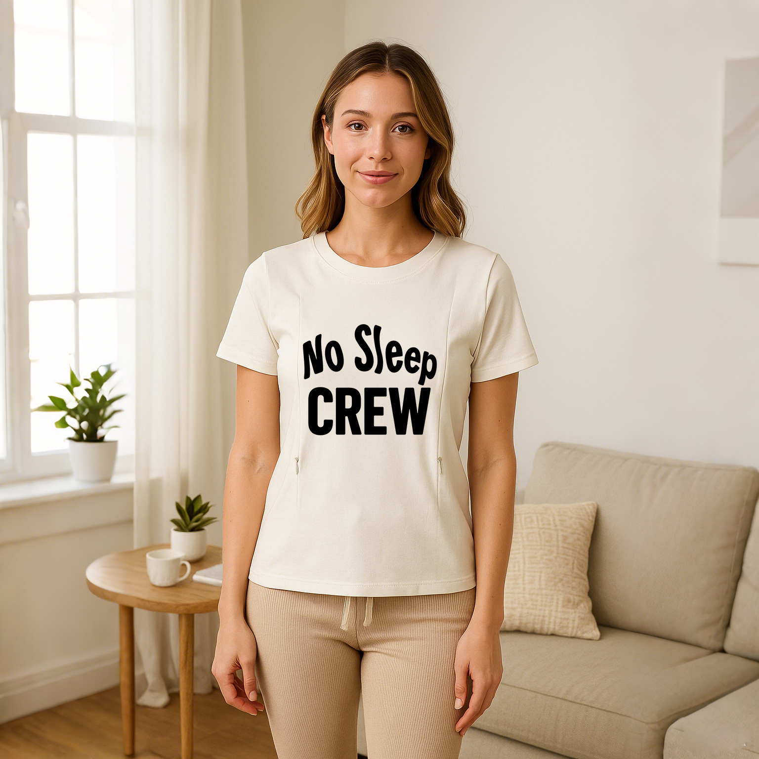 totkeeps Cotton Nursing Tee | No Sleep Crew | Gift for  | brand