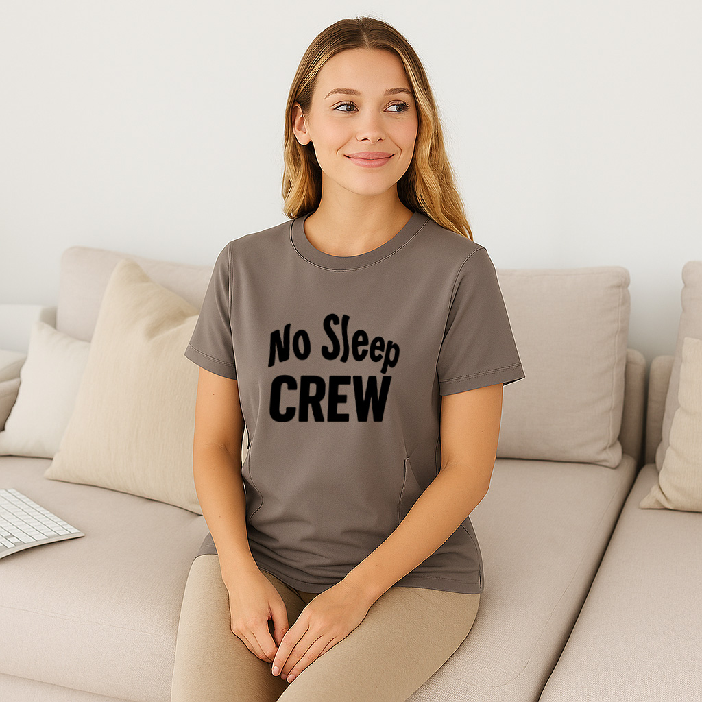 totkeeps Cotton Nursing Tee | No Sleep Crew | Gift for  | brand