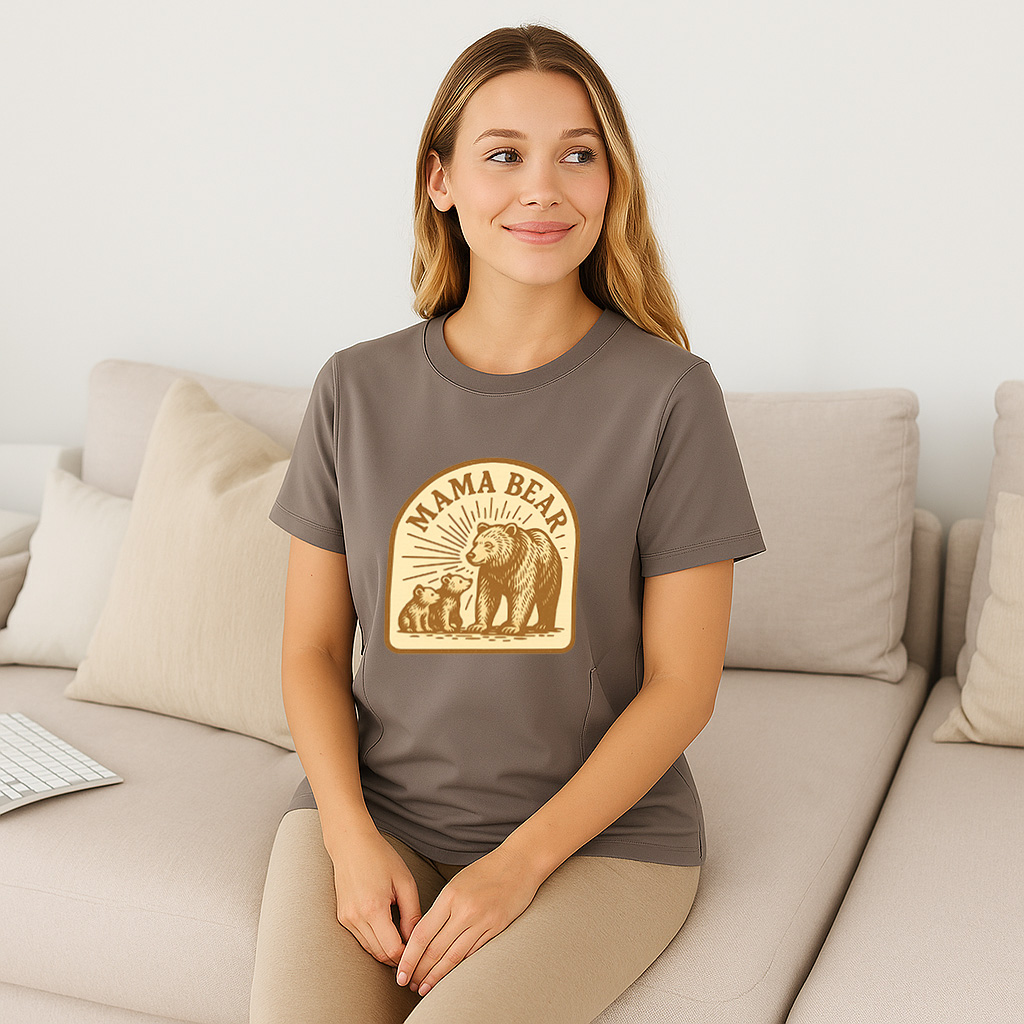 Cotton Mama Bear Nursing Shirt | Discreet Side Zip for  | brand