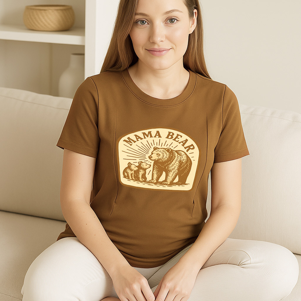 Cotton Mama Bear Nursing Shirt | Discreet Side Zip for  | brand