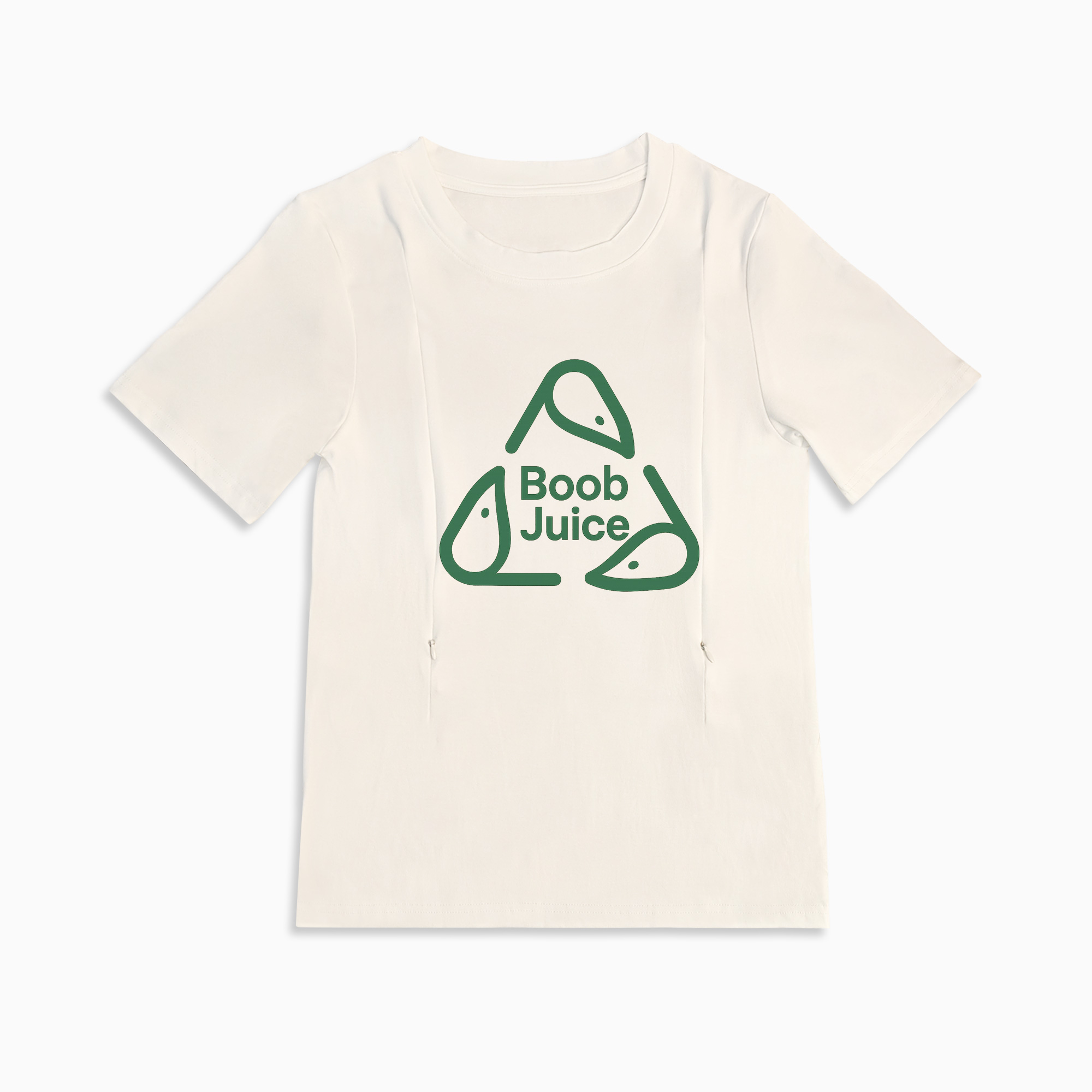Breastfeeding T-Shirt with Zippers | Funny "Boob Juice" Graphic