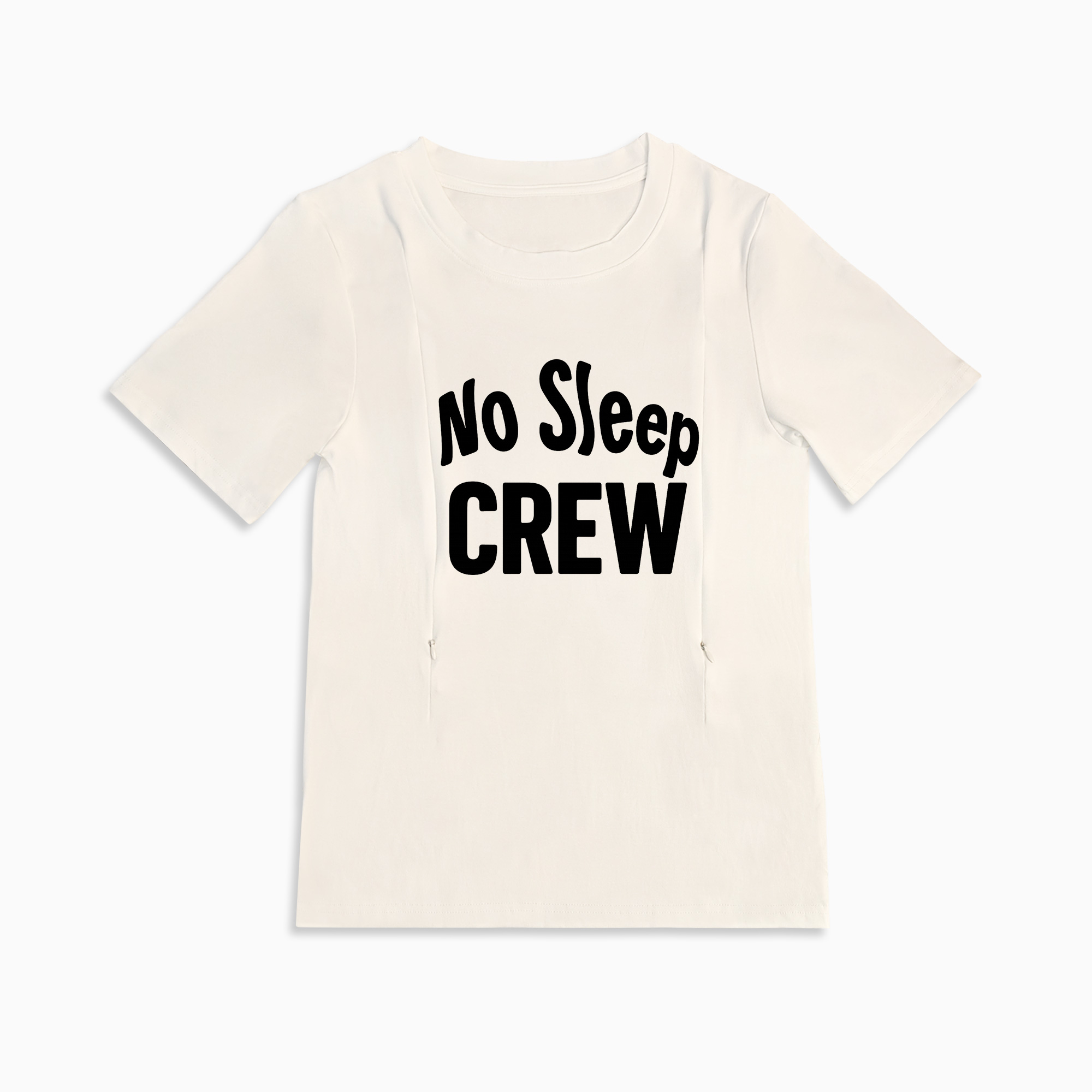 totkeeps Cotton Nursing Tee | No Sleep Crew | Gift for New Moms