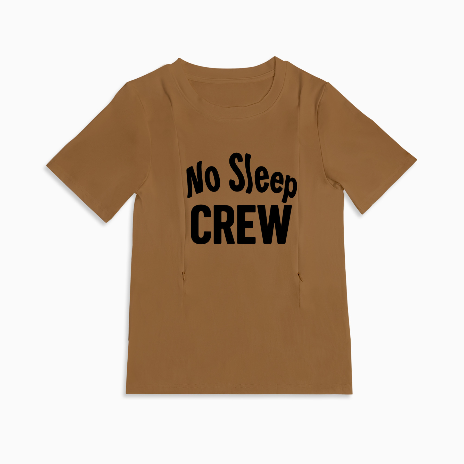totkeeps Cotton Nursing Tee | No Sleep Crew | Gift for New Moms