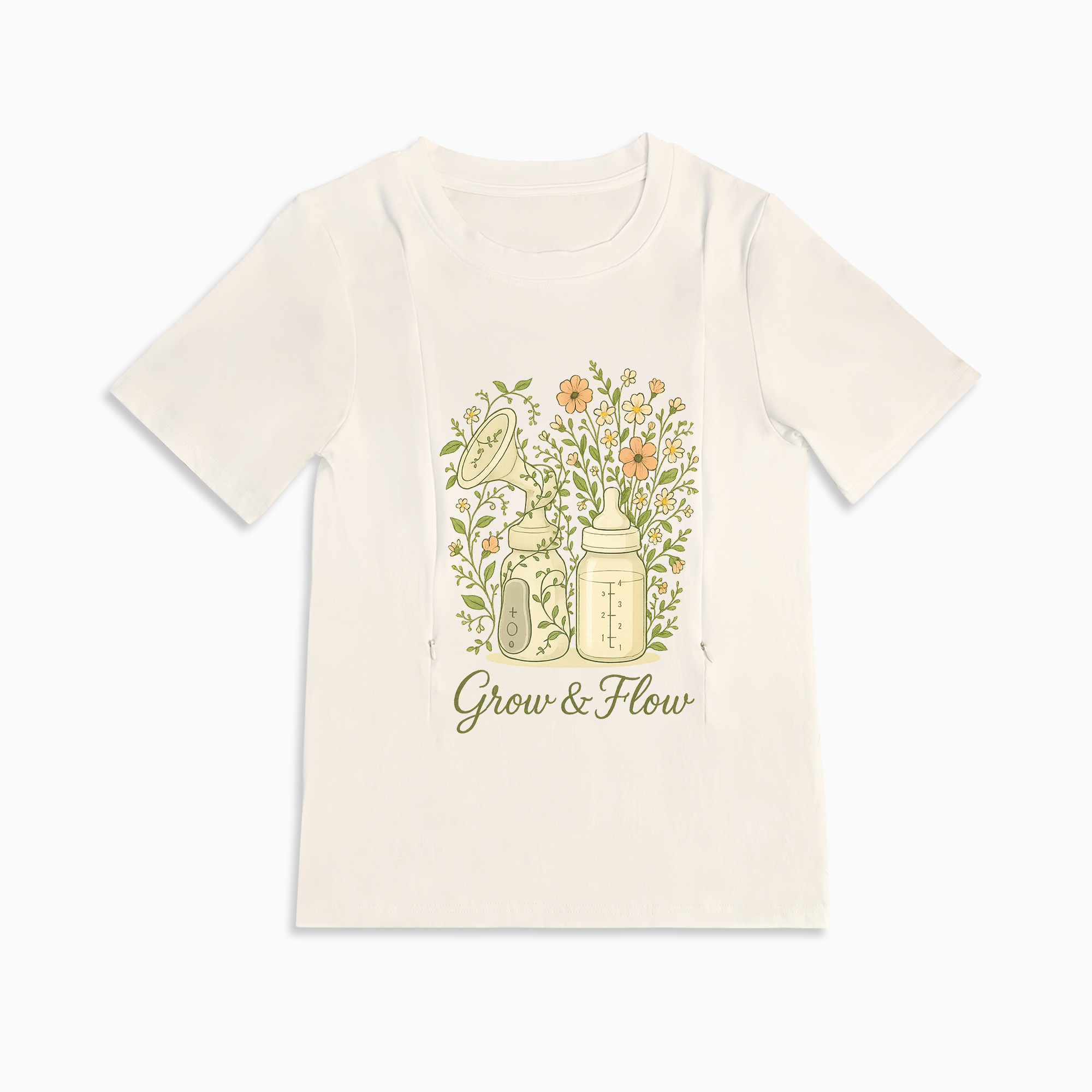 Totkeeps Nursing T-Shirt | Funny Pumping Slogan | Discreet Zippers