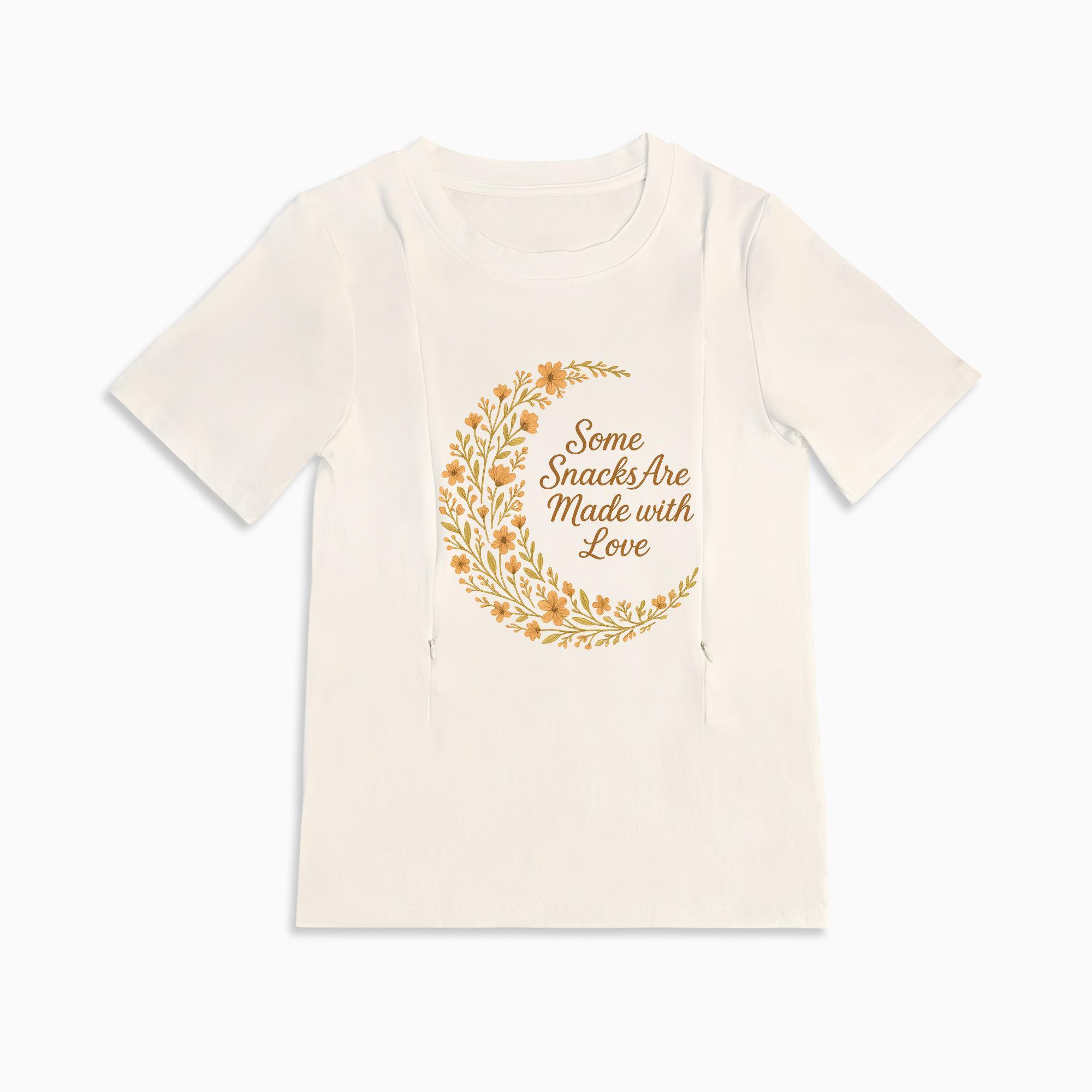 Cotton Nursing Top | Snacks Made with Love | Easy Zipper for Breastfeeding