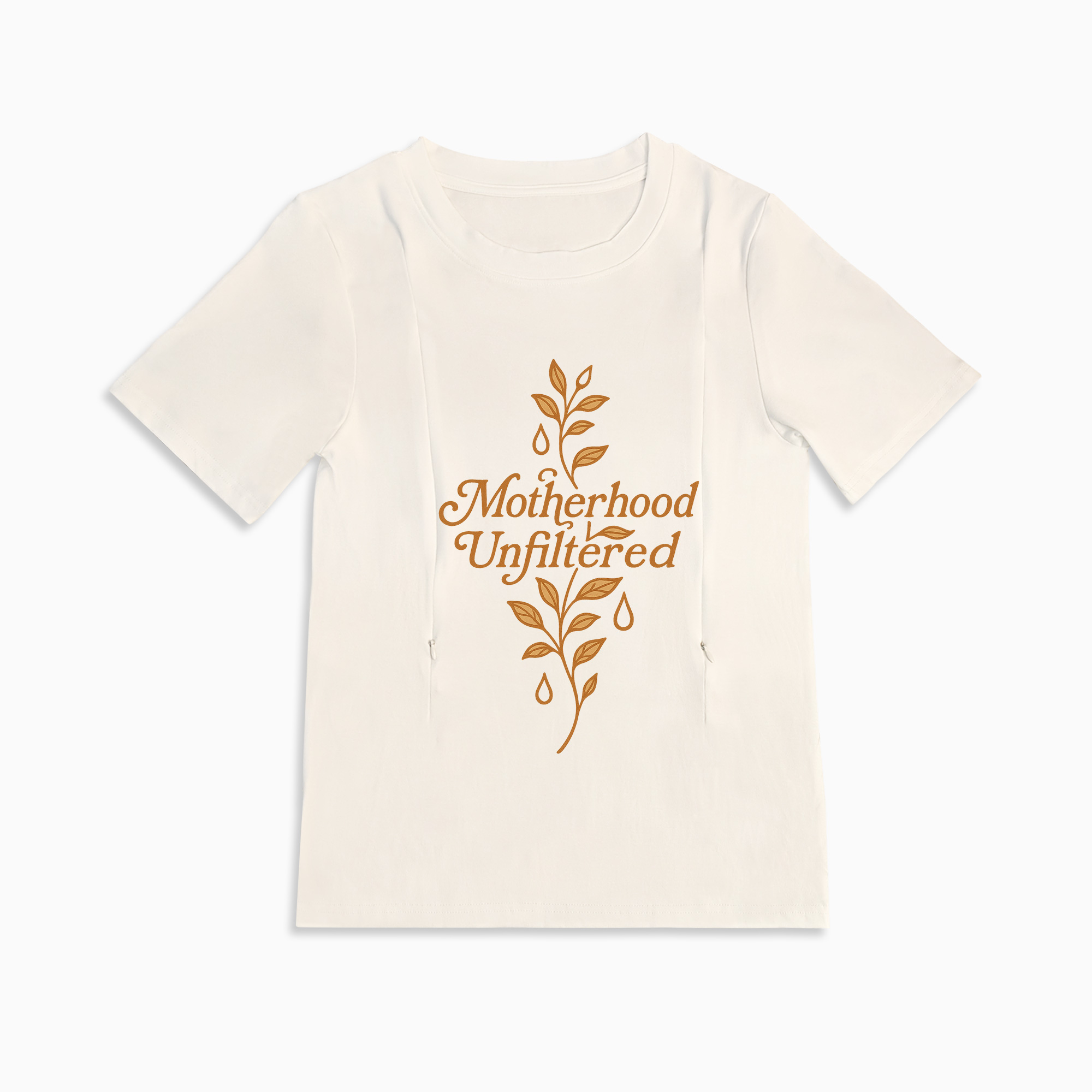 Funny Mom Gift | Motherhood Unfiltered Zipper Breastfeeding Top