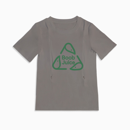 Breastfeeding T-Shirt with Zippers | Funny "Boob Juice" Graphic