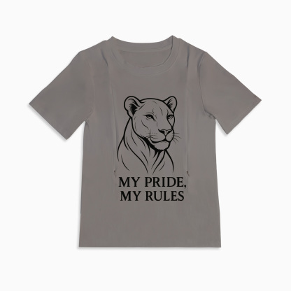 Breastfeeding T-Shirt for New Moms | "My Baby My Rules" | Side Zip